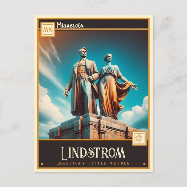 Cartão Postal Lindstrom, Minnesota | Vintage (Frente)