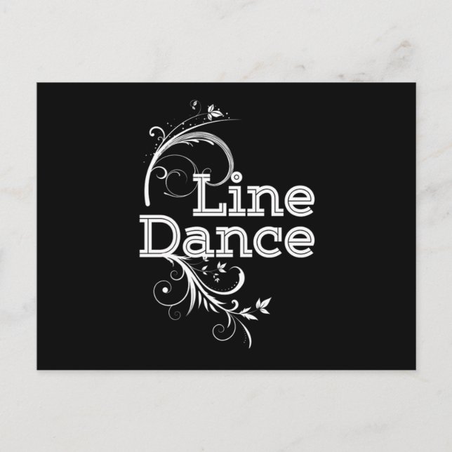 Cartão Postal Line Dance Line Dancing Music Country Rodeo Gift (Frente)