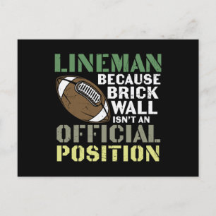 Cartão Postal Lineman Porque Quarterbacks