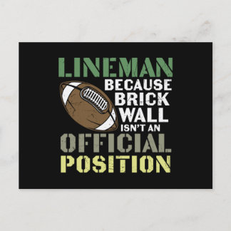 Cartão Postal Lineman Porque Quarterbacks