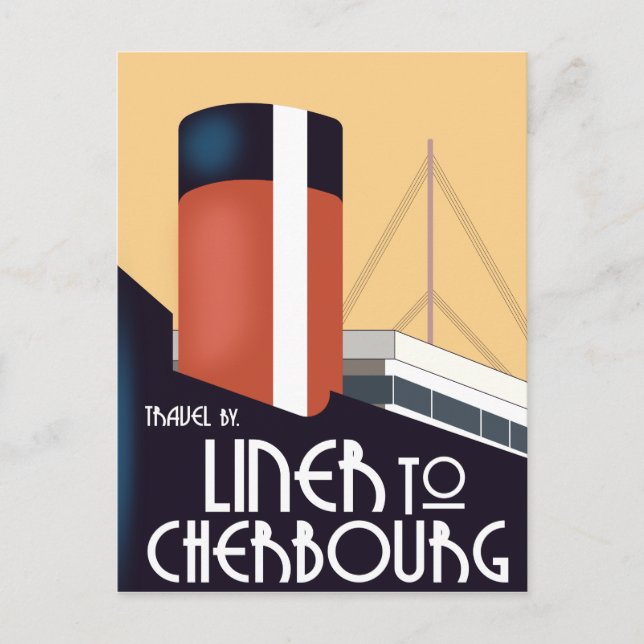 Cartão Postal Liner para Cherbourg (Frente)