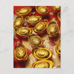 Cartão Postal lingotes de ouro chineses