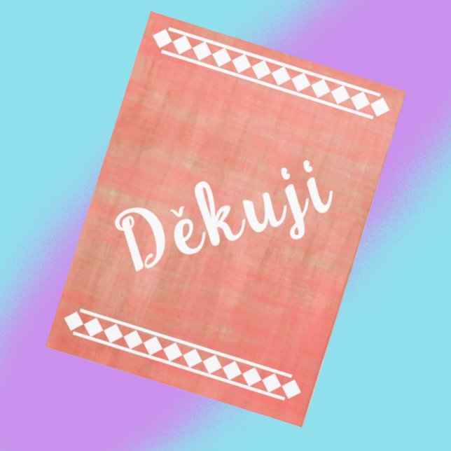 Cartão Postal Língua Checa Muito Obrigado (Criador carregado)