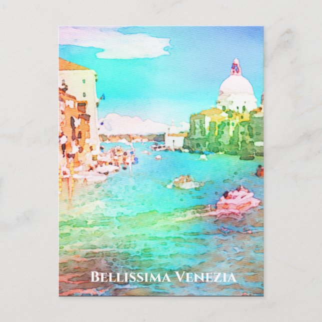 Cartão Postal ** Língua italiana Bellissima Venezia (Frente)