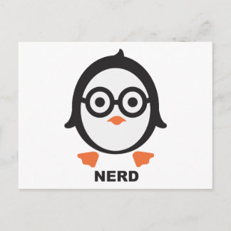 Cartão Postal Língua - nerd - pinguim