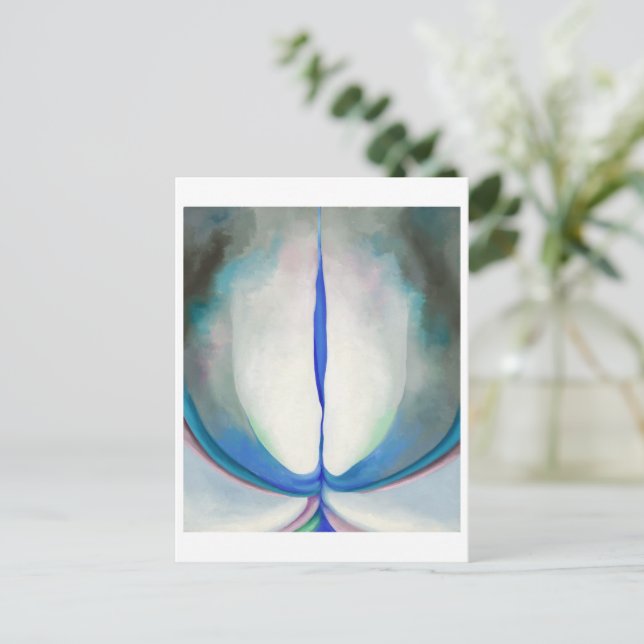 Cartão Postal Linha Azul | Georgia O'Keeffe | (Em pé/Frente)