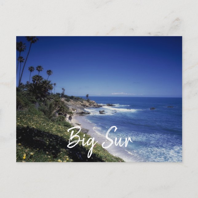 Cartão Postal Linha Costeira Big Sur California (Frente)