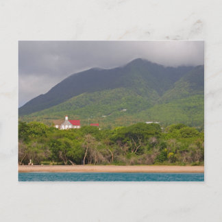 Cartão Postal Linha costeira da ilha Caribe do mar