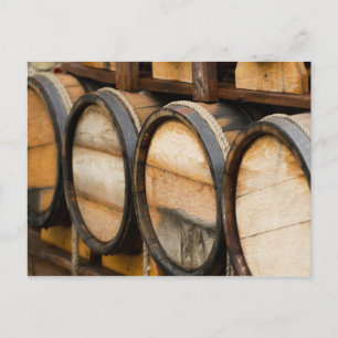 Cartão Postal Linha de barril de vinho