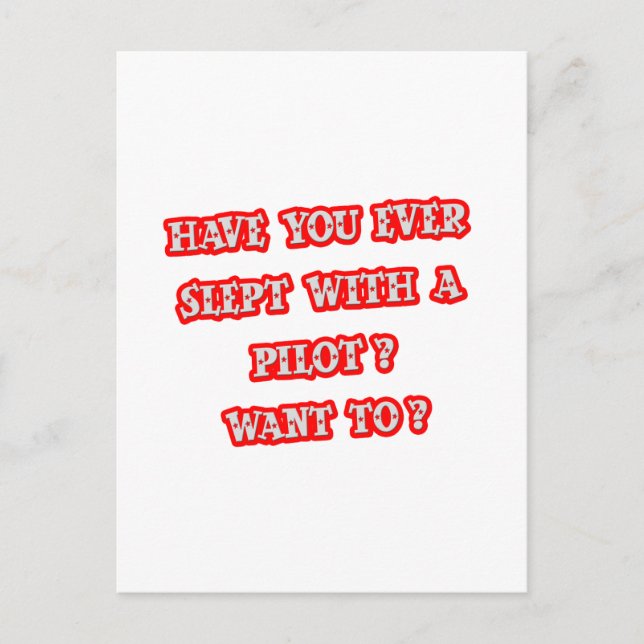 Cartão Postal Linha de coleta do piloto engraçado (Frente)