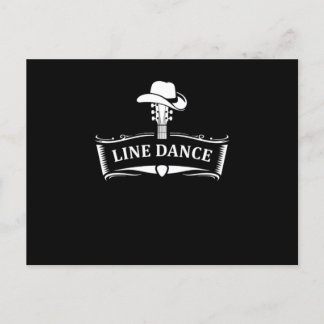 Cartão Postal Linha de dança de linha dançarina de campo Cowboy 