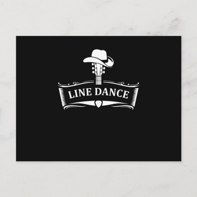 Cartão Postal Linha de dança de linha dançarina de campo Cowboy  (Frente)