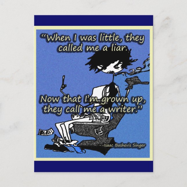 Cartão Postal Linha de Escritores e Mentiras de Claire (Frente)