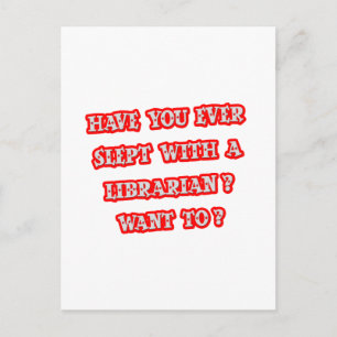 Cartão Postal Linha de Recolha Bibliotecária Funny