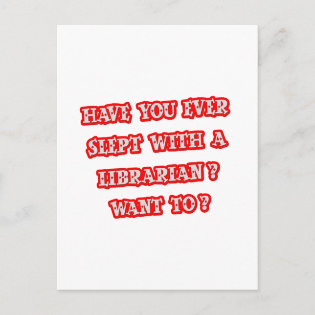 Cartão Postal Linha de Recolha Bibliotecária Funny (Frente)