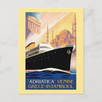 Cartão Postal Linha de transporte de Veneza Grécia Istambul — re