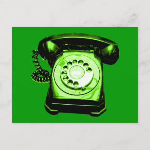 Cartão Postal Linha direta em verde