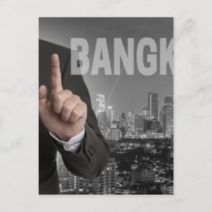 Cartão Postal Linha do horizonte de Bangkok em panorama noturno