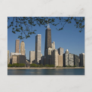 Cartão Postal Linha do horizonte de Chicago e Lago Michigan, Lag