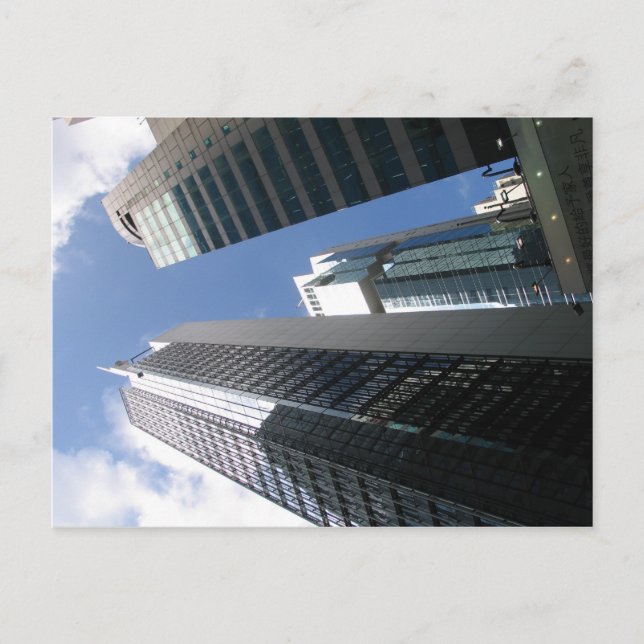 Cartão Postal Linha do horizonte de Hong Kong (Frente)