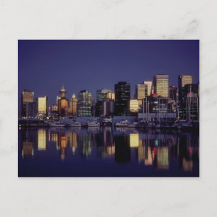 Cartão Postal Linha do horizonte de Vancouver, Colúmbia Britânic