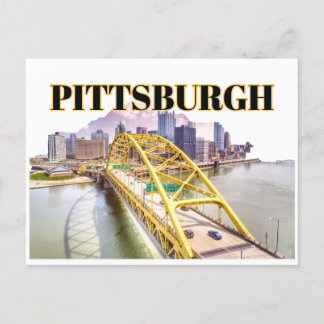 Cartão Postal Linha do horizonte Pittsburgh e Ponte Fort Pitt