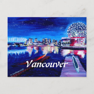 Cartão Postal Linha do horizonte Vancouver à noite