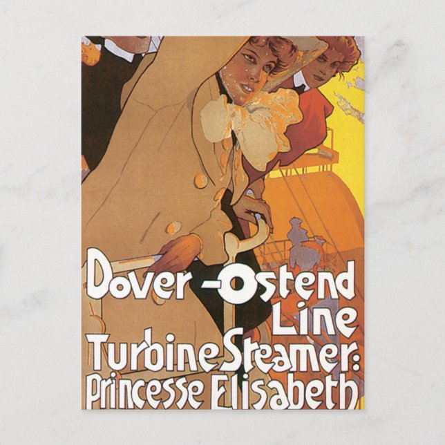 Cartão Postal Linha Dover-Ostend (Frente)