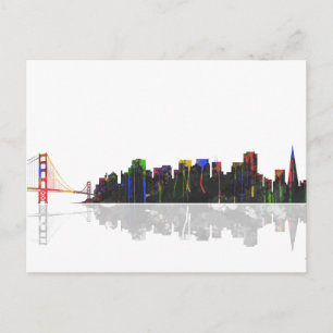Cartão Postal Linha Skyline da Califórnia em São Francisco