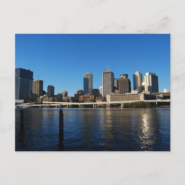 Cartão Postal Linha Skyline da cidade de Brisbane (Frente)