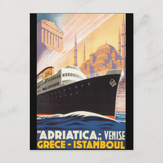 Cartão Postal Linhas Adriatica - Poster de Viagens vintage