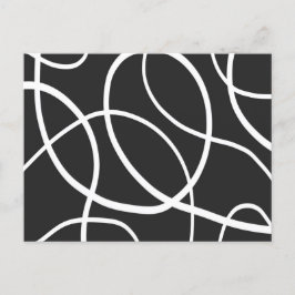 Cartão Postal Linhas brancas contra fundo preto