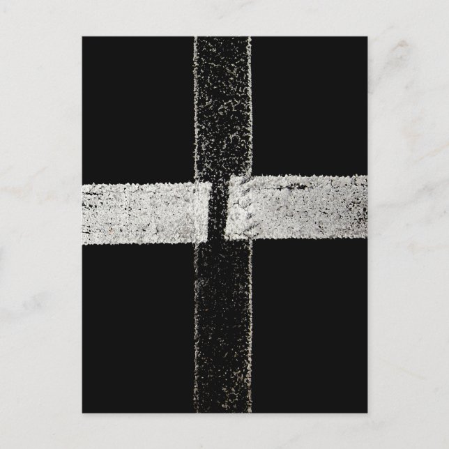 Cartão Postal Linhas Cruzadas Pintadas para Estradas (Frente)