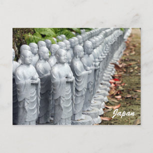 Cartão Postal linhas de estátua de buddha