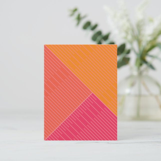 Cartão Postal Linhas de Na moda simples 2 (Em pé/Frente)