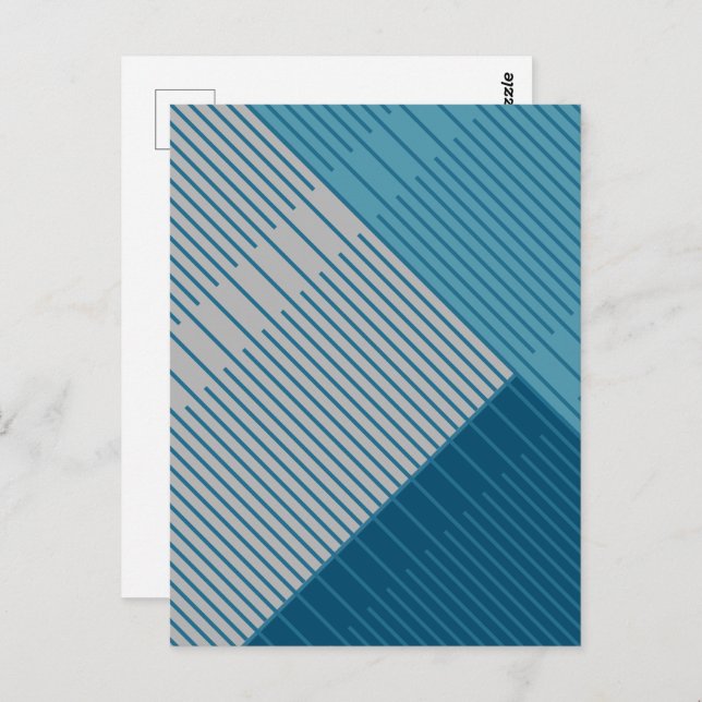 Cartão Postal Linhas Na moda simples (Frente/Verso)