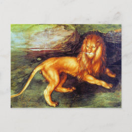 Cartão Postal Lion - Albrecht Durer - c1494