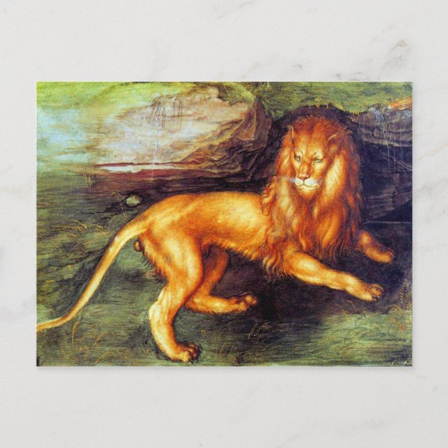 Cartão Postal Lion - Albrecht Durer - c1494 (Frente)