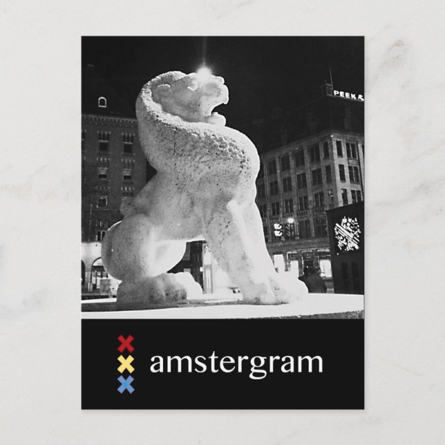 Cartão Postal Lion Amsterdam (Frente)