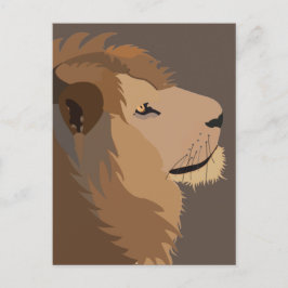 Cartão Postal Lion Animal Willife Big Cat