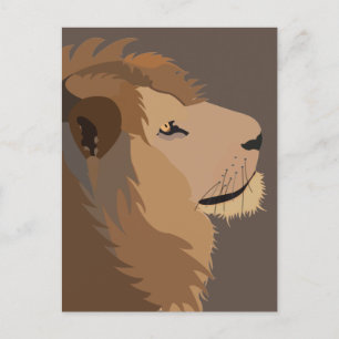 Cartão Postal Lion Animal Willife Big Cat