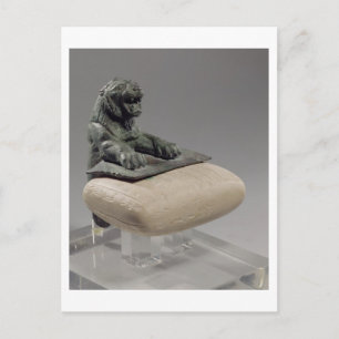 Cartão Postal Lion com um comprimido de fundação Hurrian, c.21