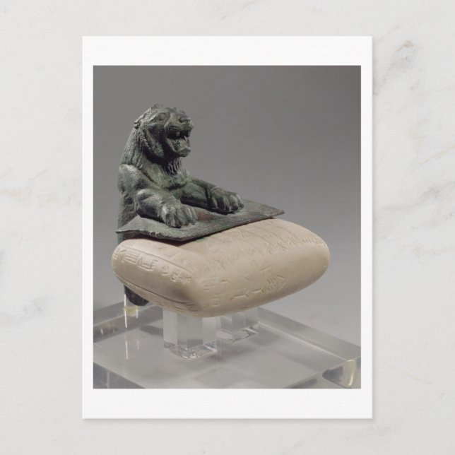 Cartão Postal Lion com um comprimido de fundação Hurrian, c.2150 (Frente)