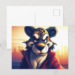 Cartão Postal Lion Cute