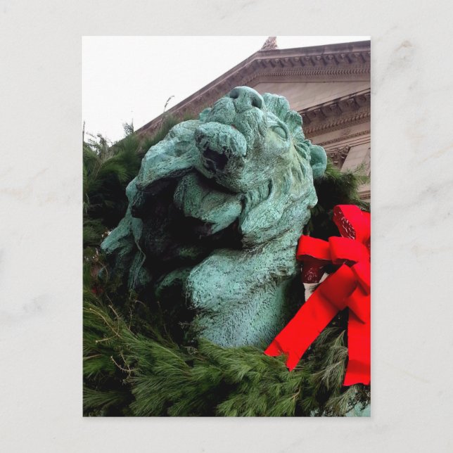 Cartão Postal Lion do Sul no Instituto de Arte de Chicago (Frente)