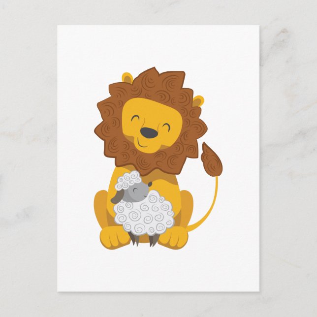 CARTÃO POSTAL LION E LAMB (Frente)
