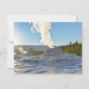 Cartão Postal Lion Geyser, Parque Nacional de Yellowstone, regre