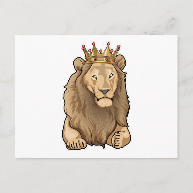 Cartão Postal Lion King Crown (Frente)