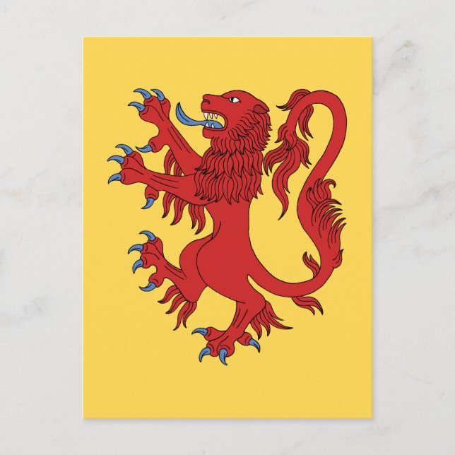 Cartão Postal Lion Rampant Gules (Frente)