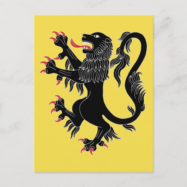 Cartão Postal Lion Rampant Sable (Frente)